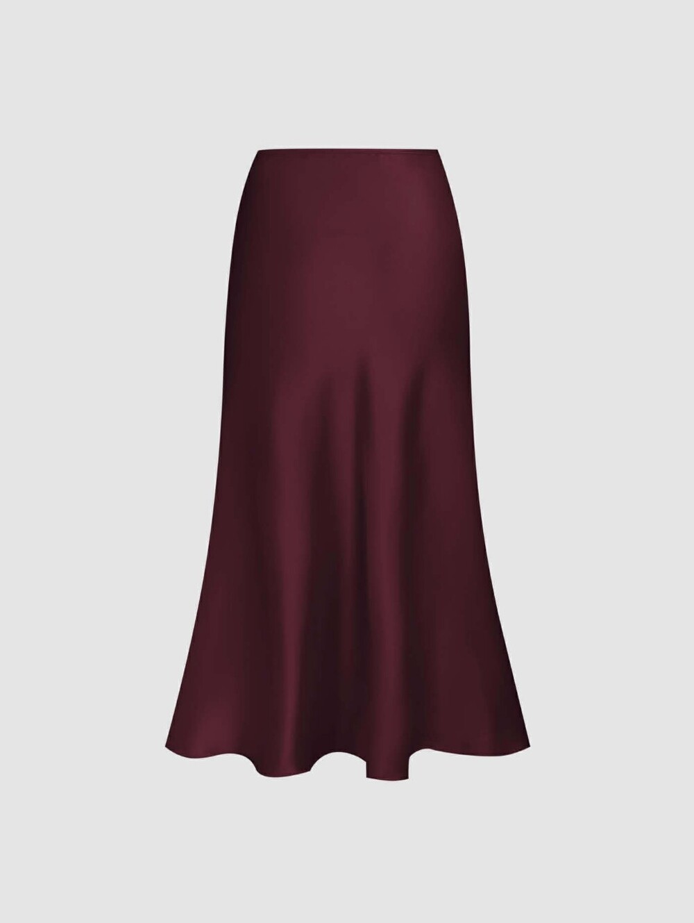 Cider Satin Midi Skirt in Deep Burgundy - Women New Size "L" - Picture 6 of 6